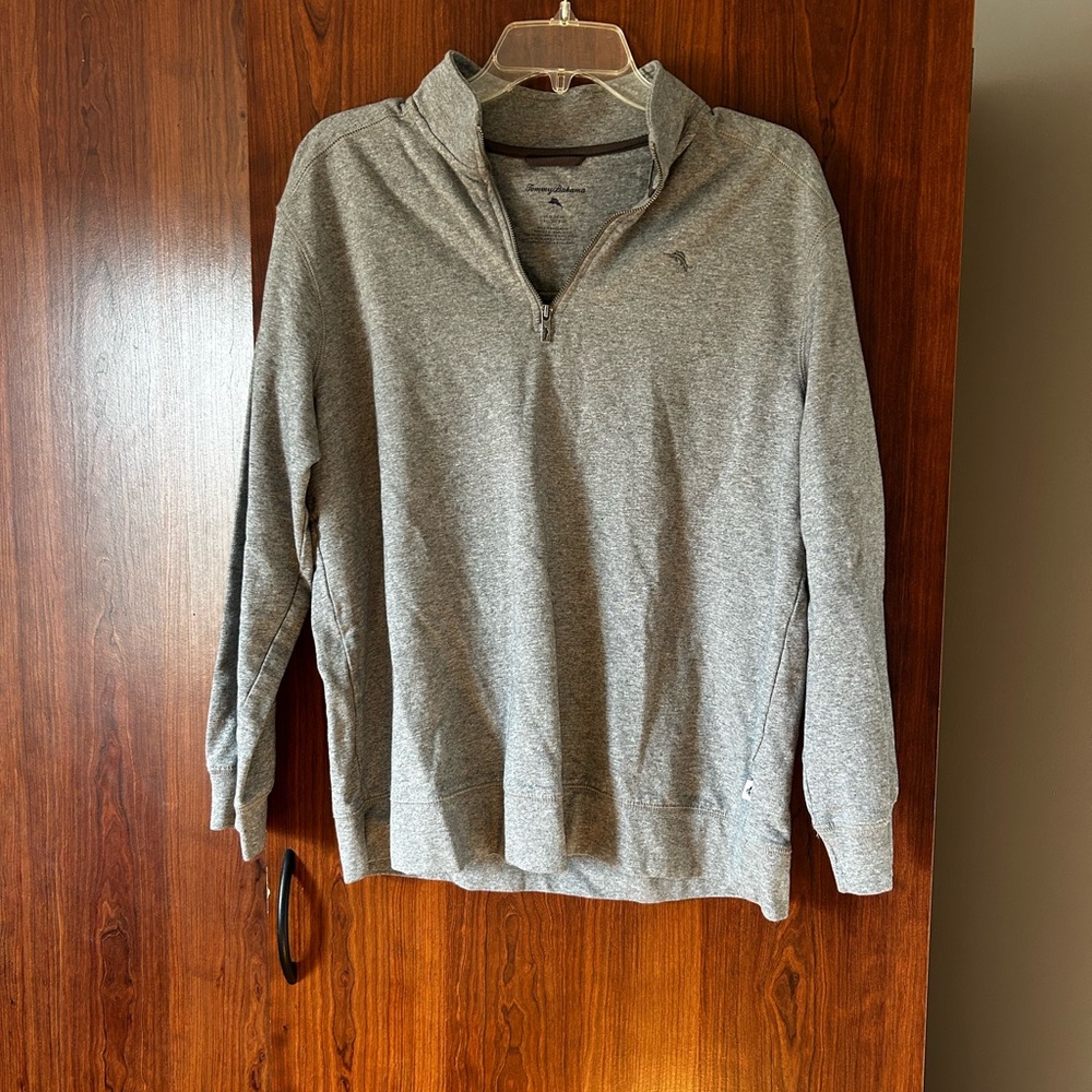 Tommy Bahama Charcoal Quarter-Zip Pullover